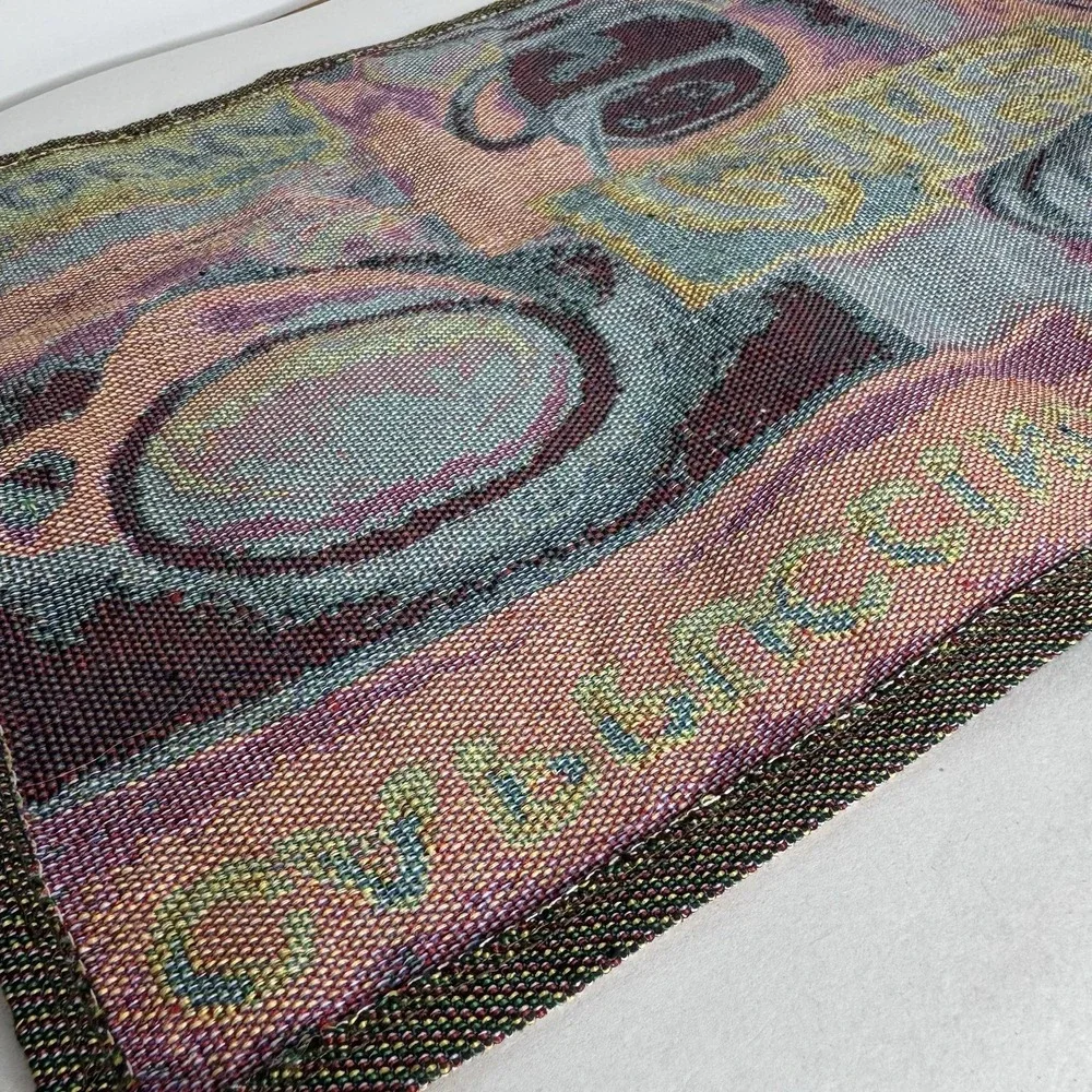 (1) Vintage Woven Place Mat COFFEE Themed Tapestry Caffe Latte Mocha Cappuccino‎